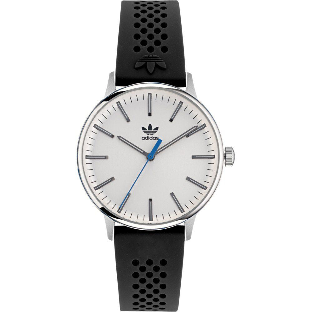 Adidas AOSY22021 watch for unisex with a white dial and silicone strap.