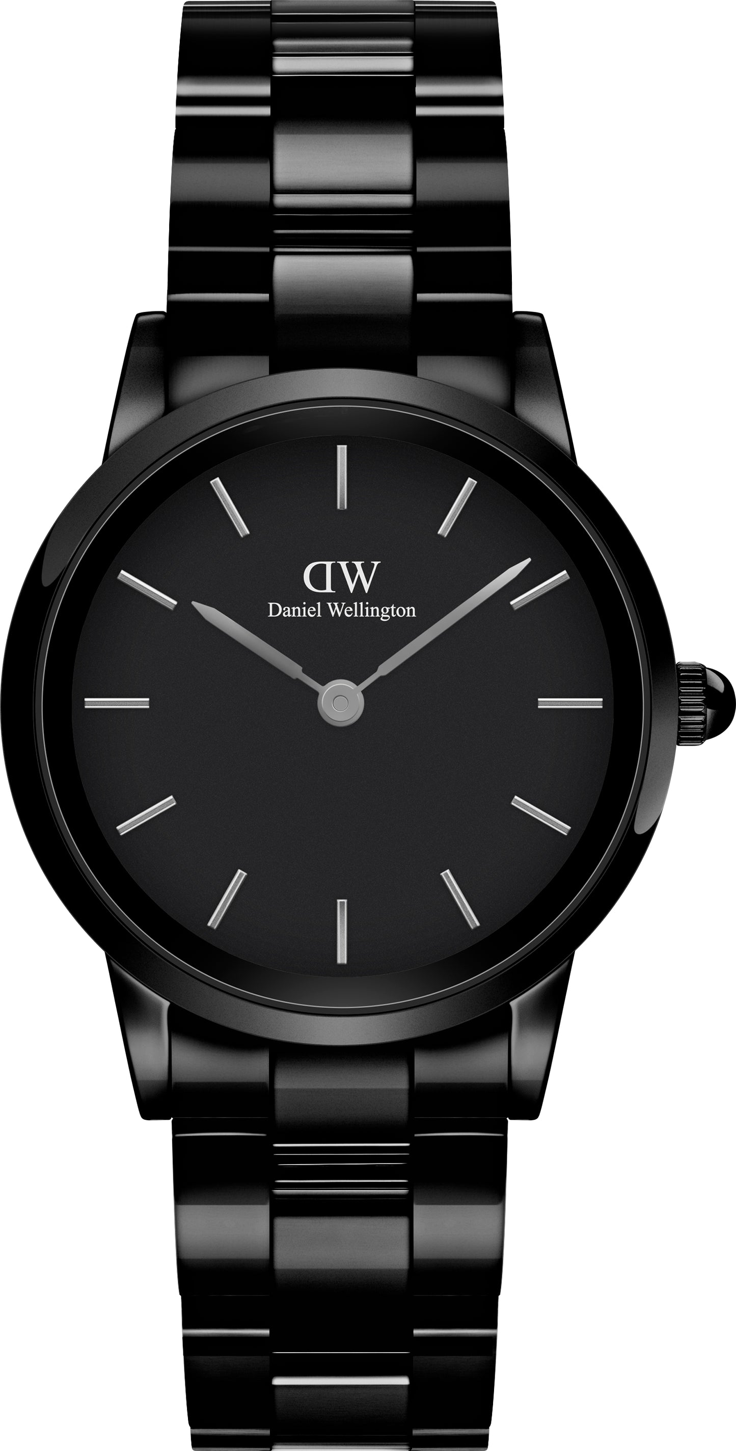 Daniel Wellington DW00100414 watch for women with a black dial and ceramics strap.