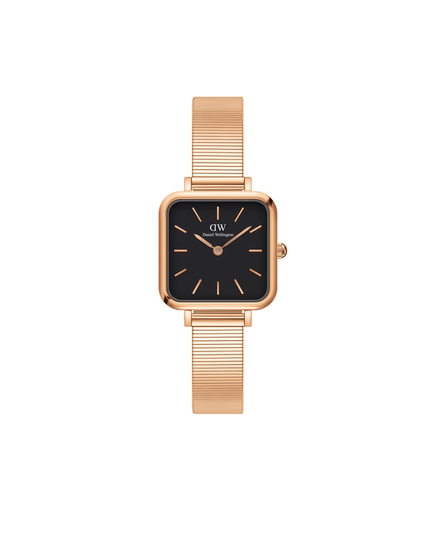 Daniel Wellington DW00100518 watch for women with a black dial and stainless steel strap.
