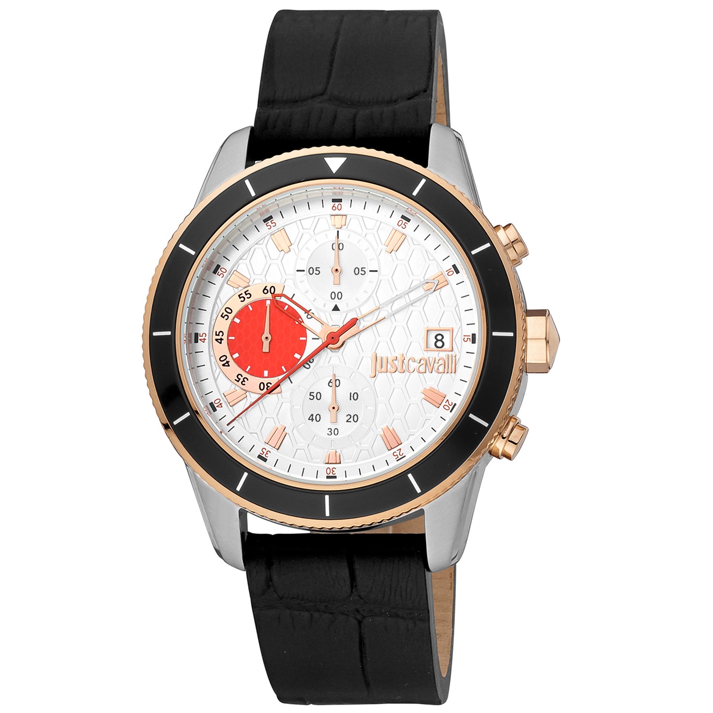 Just Cavalli JC1G215L0035 watch for man with a multicolored dial and leather strap.