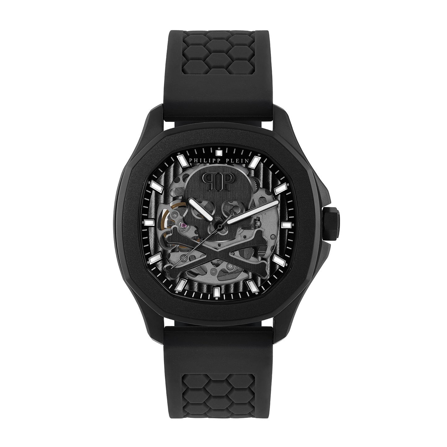 Philipp Plein PWRAA0923 watch for man with a grey dial and silicone strap.