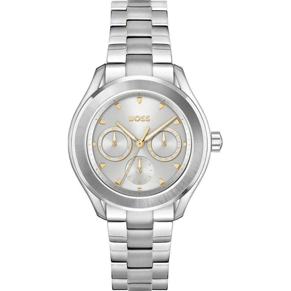 Boss 1502747 watch for unisex with a silver dial and stainless steel strap.