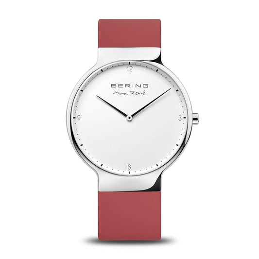 Bering 15540-500 watch for man with a grey dial and silicone strap.