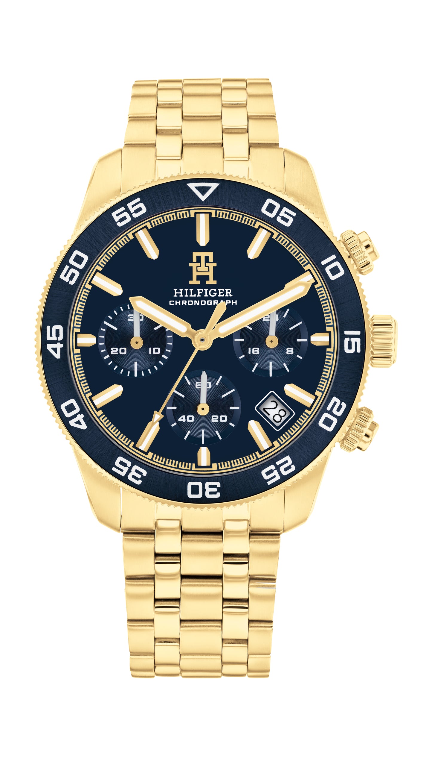 Tommy Hilfiger 1792158 watch for man with a blue dial and stainless steel strap.