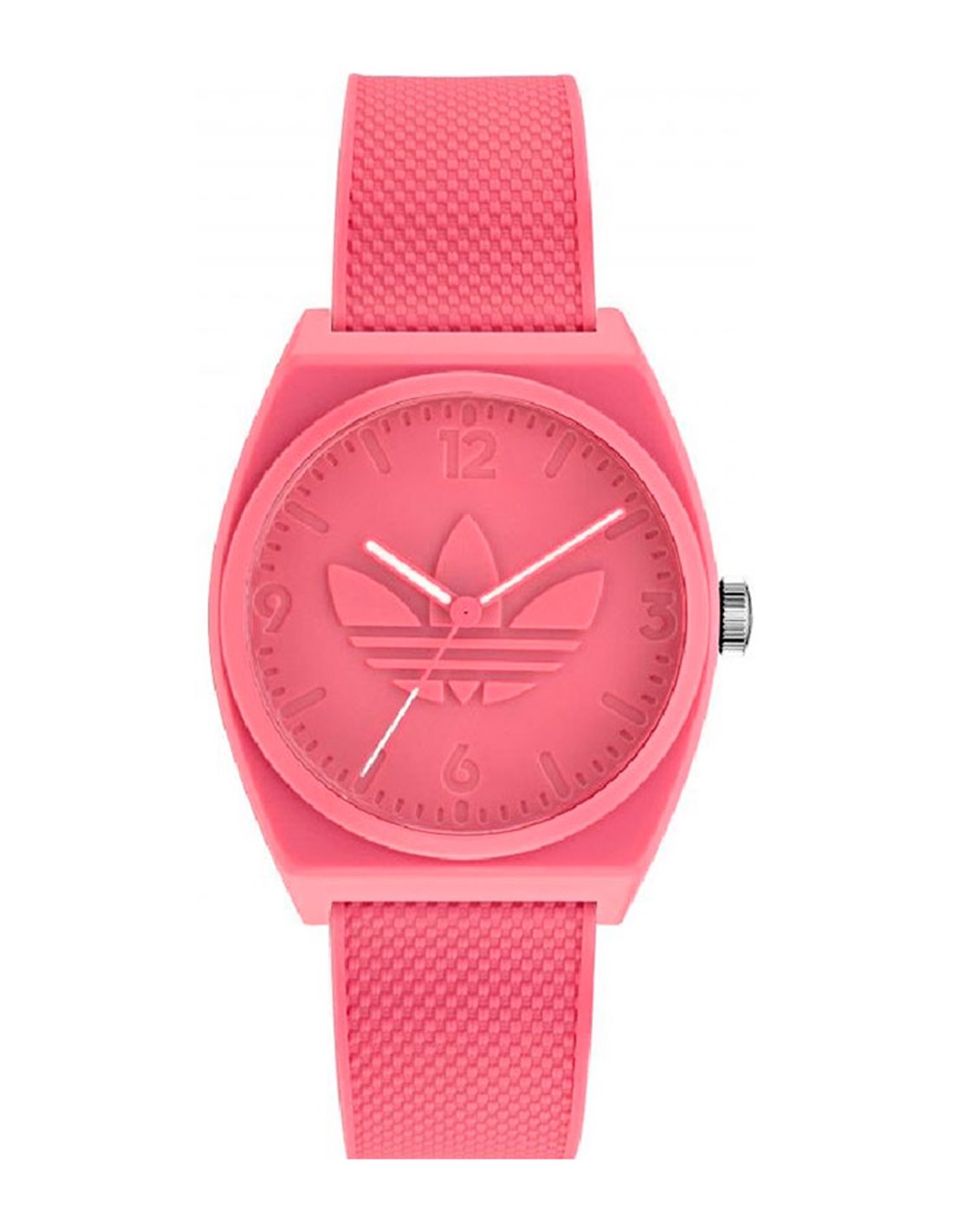 Adidas AOST22036 watch for women with a pink dial and silicone strap.