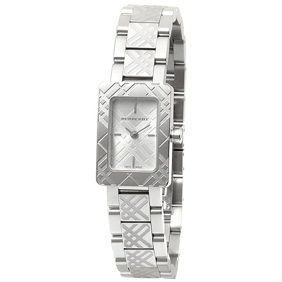 Burberry BU1170 watch for women with a silver dial and steel strap.