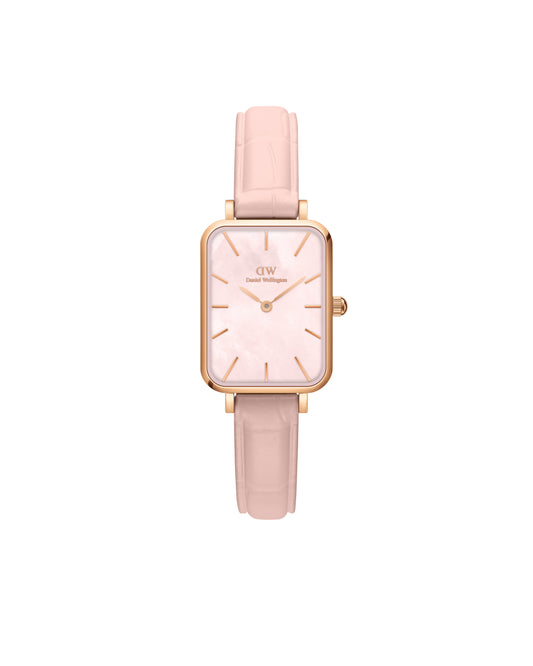 Daniel Wellington DW00100508 watch for women with a pink dial and stainless steel strap.