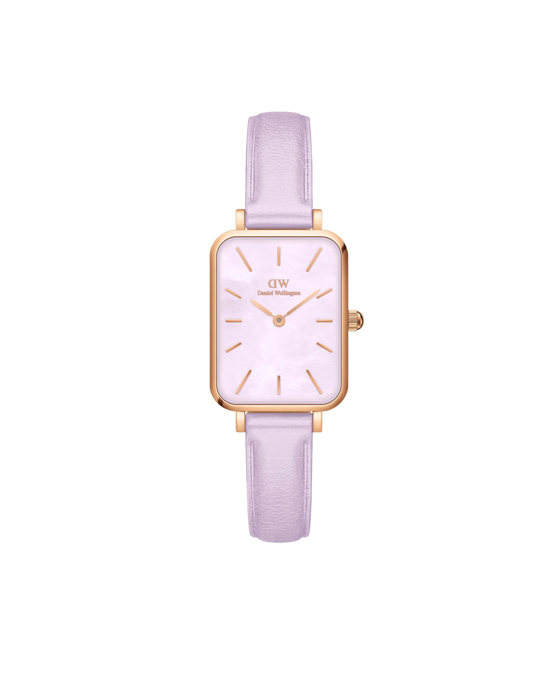 Daniel Wellington DW00100637 watch for women with a viola dial and fur strap.