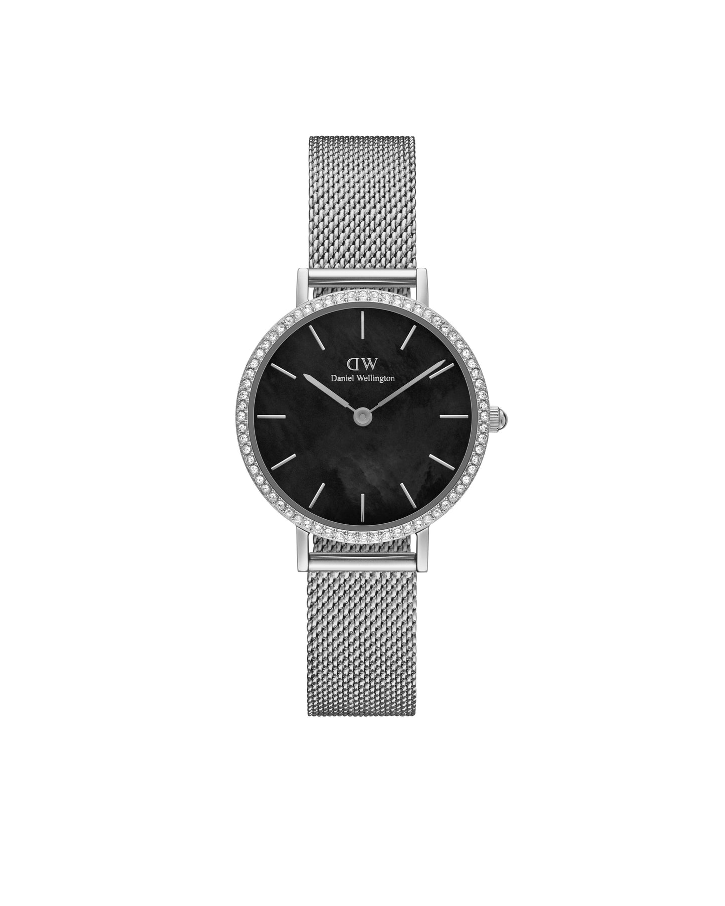Daniel Wellington DW00100661 watch for women with a black dial and stainless steel strap.