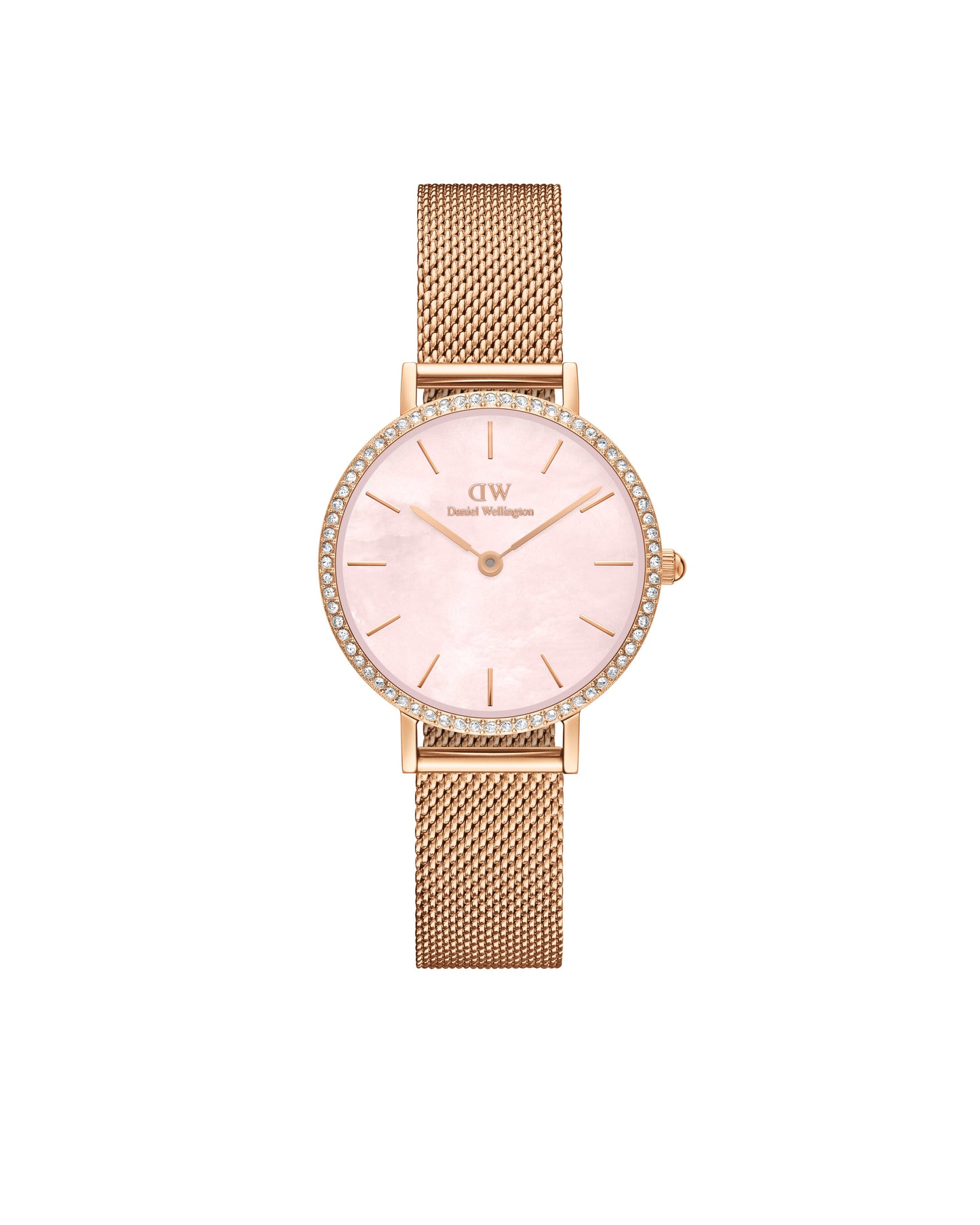 Daniel Wellington DW00100663 watch for women with a pink dial and stainless steel strap.