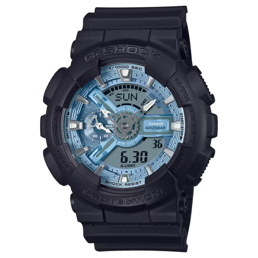 Casio GA-110CD-1A2ER watch for man with a blue dial and resin strap.