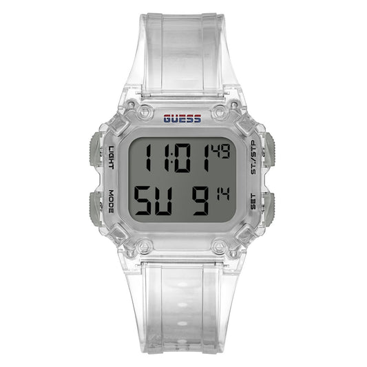 Guess GW0270G1 watch for man with a grey dial and silicone strap.