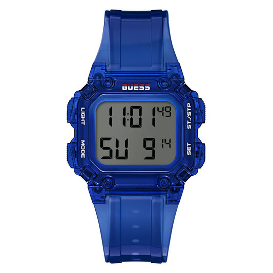 Guess GW0270G3 watch for man with a grey dial and silicone strap.