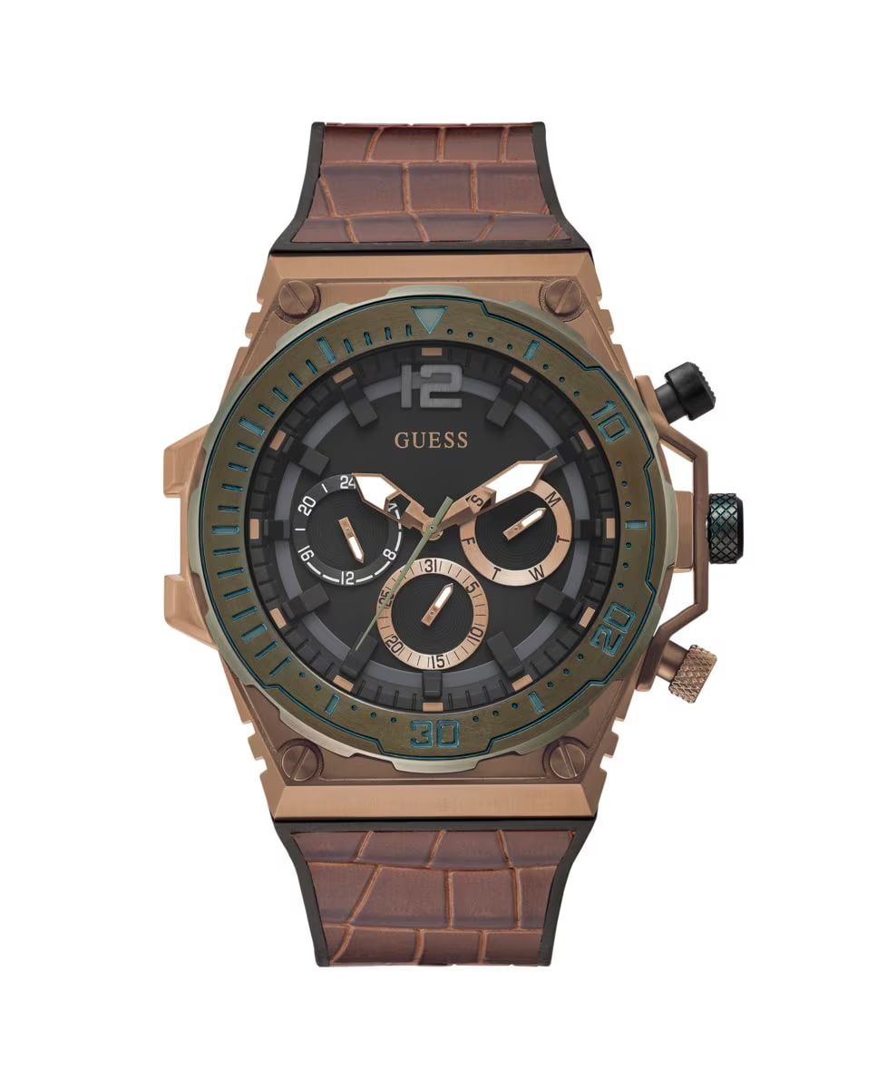 Guess GW0326G2 watch for man with a grey dial and silicone strap.
