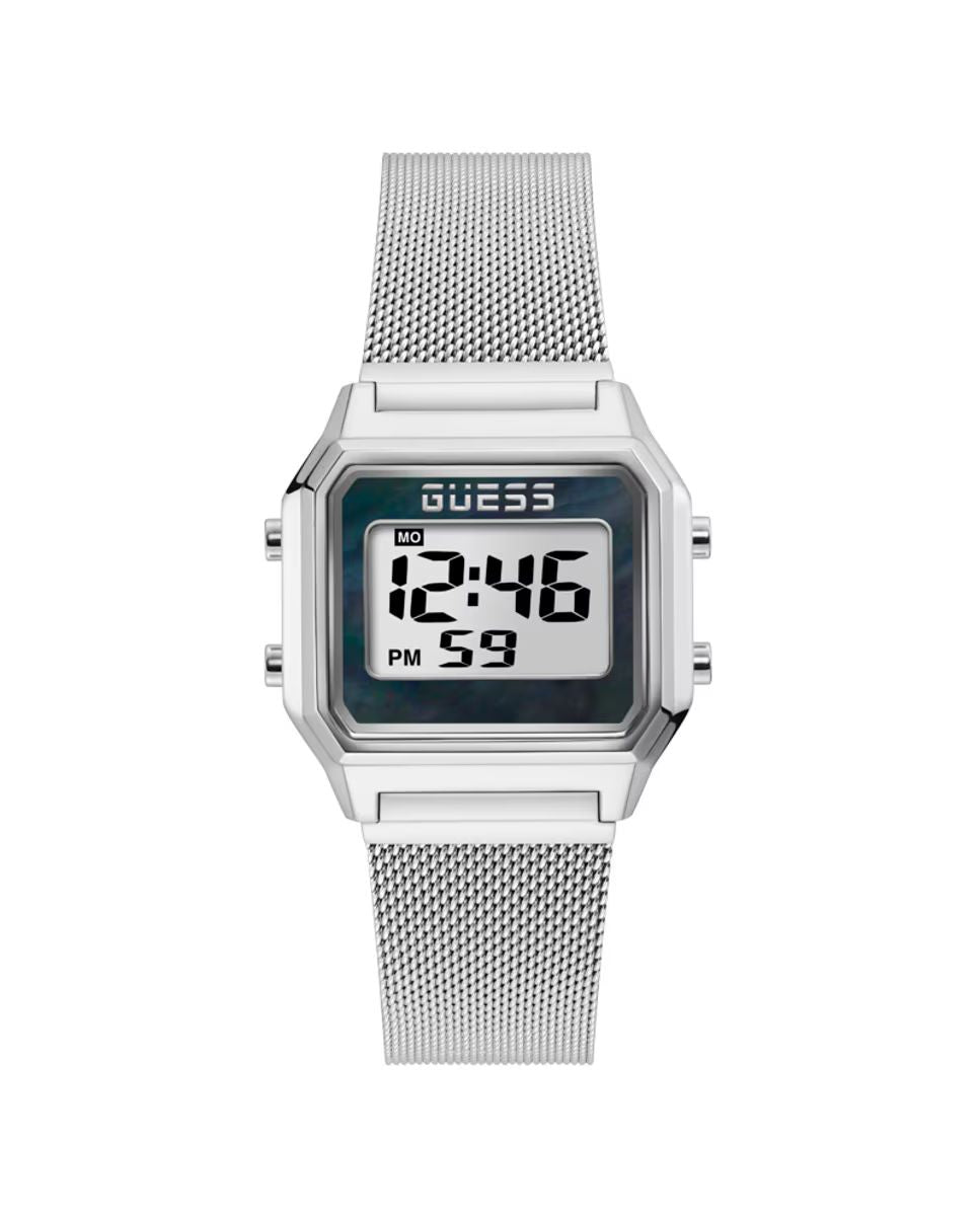 Guess GW0343L1 watch for man with a grey dial and stainless steel strap.