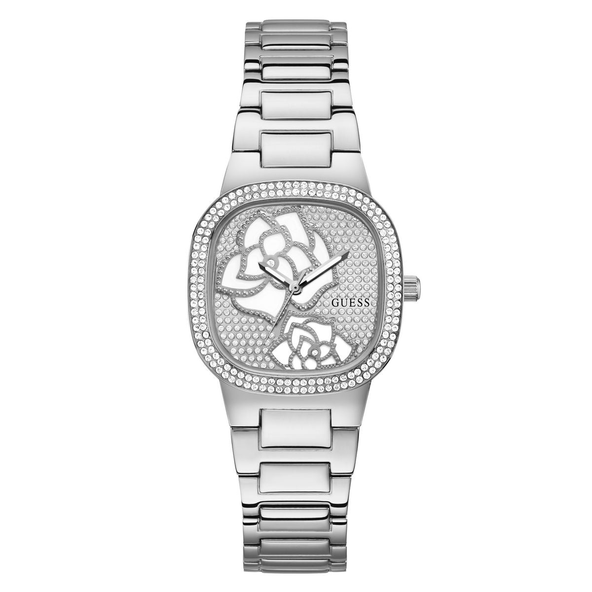 Guess GW0544L1 watch for women with a grey dial and stainless steel strap.