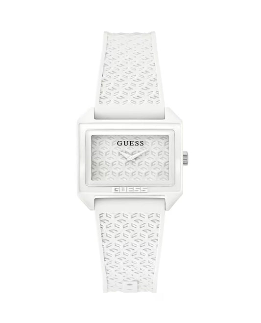 Guess GW0677L1 watch for women with a white dial and silicone strap.
