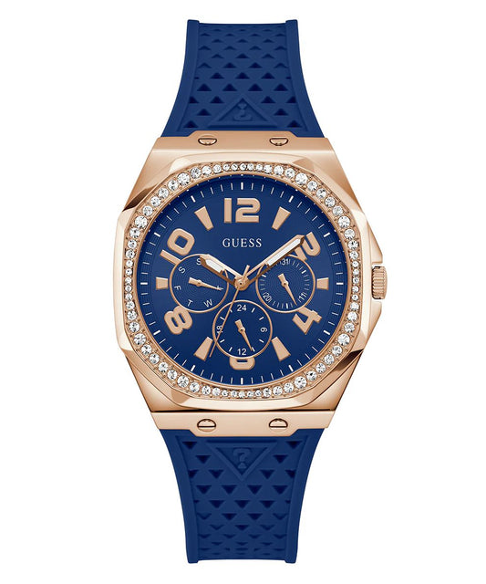 Guess GW0694L4 watch for women with a blue dial and silicone strap.