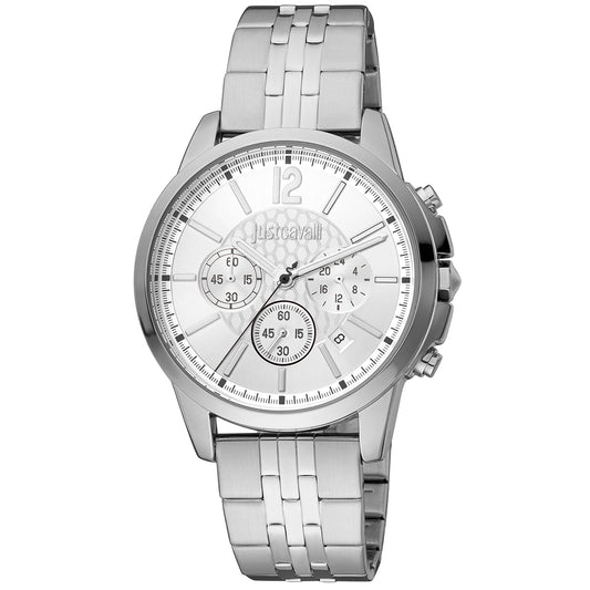Just Cavalli JC1G175M0255 watch for man with a grey dial and stainless steel strap.