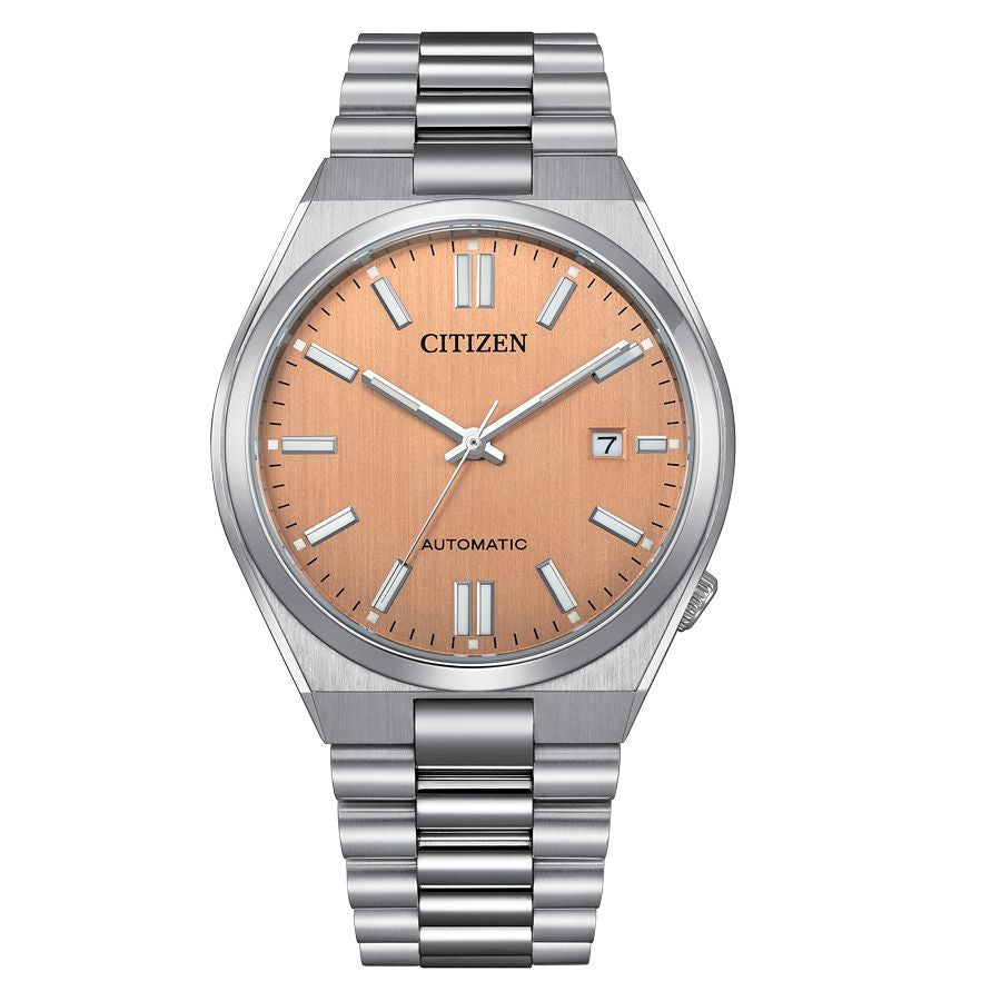 Citizen NJ0159-86Z watch for man with a brown dial and stainless steel strap.