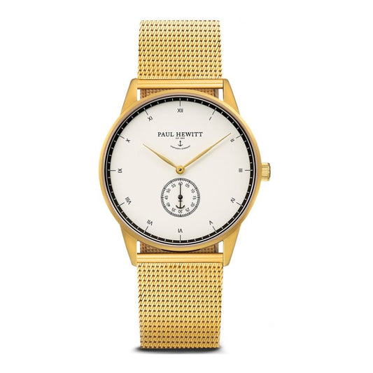 Paul Hewitt PH-M1-G-W-4M-503 watch for woman with a white dial and steel strap.