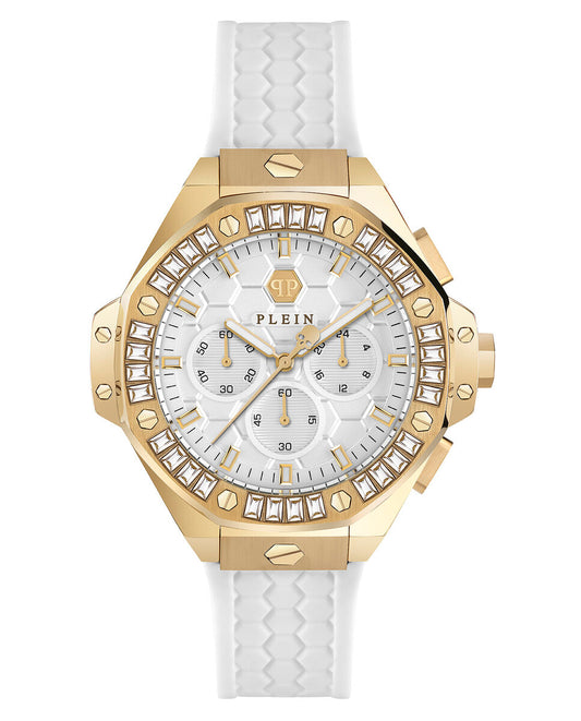 Philipp Plein PWPSA0624 watch for man with a white dial and silicone strap.