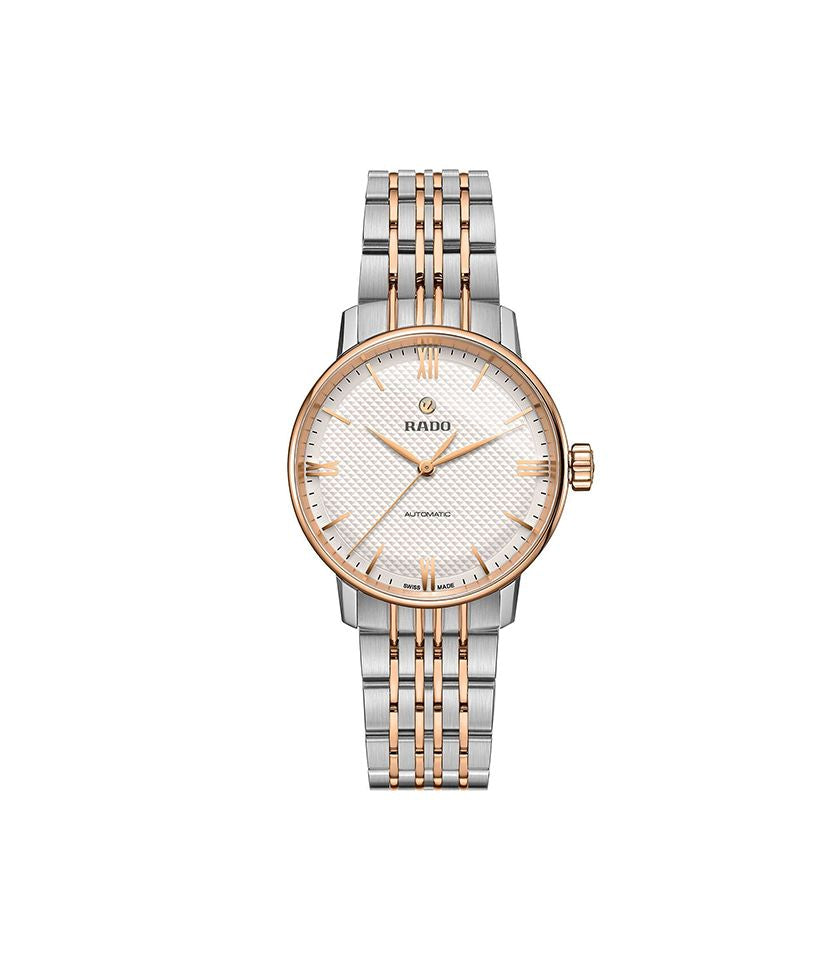 Rado R22862067 watch for woman with a white dial and stainless steel strap.
