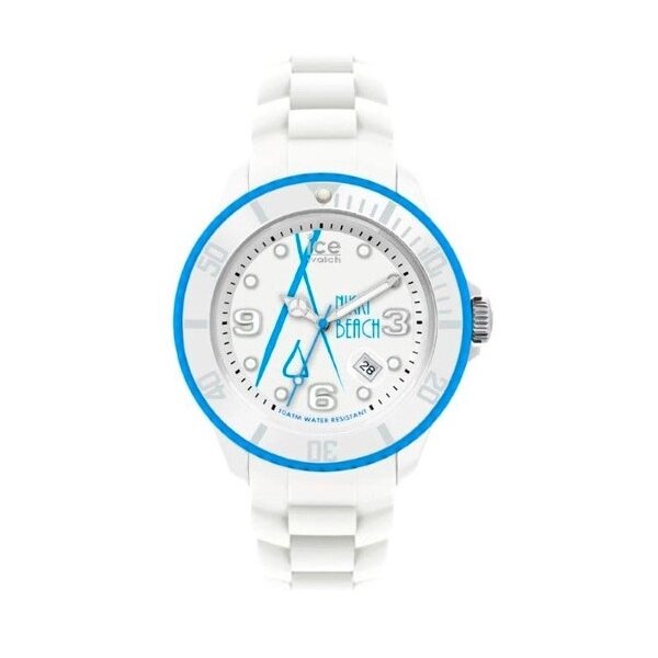 Ice SP.NB.WE.B.S.13 watch for man with a white dial and rubber strap.