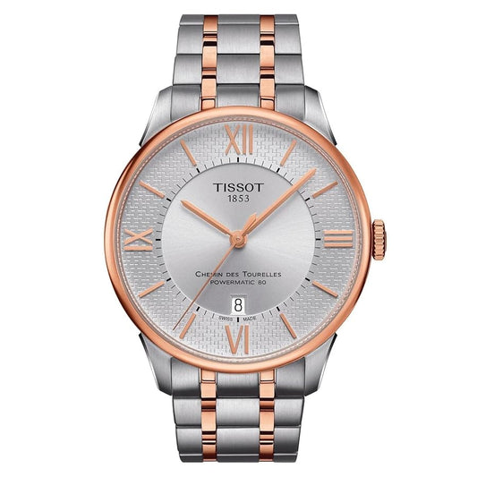 Tissot T0994072203801 watch for man with a white dial and stainless steel strap.