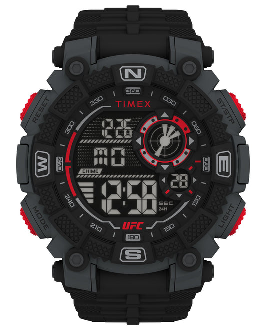 Timex TW5M53700 watch for man with a grey dial and rubber strap.